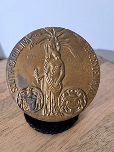 1970 P South Carolina Tricentennial 3" Solid Bronze Commemorative Coin - Picture 1 of 9