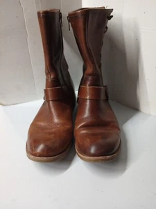 Botas Sofft Belmont 1434200 para mujer de cuero marrón con cremallera lateral y cordones laterales EE. UU. 10M - Imagen 1 de 7