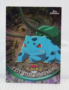 A6 Pokemon Topps Chrome Card TV Animation Edition Bulbasaur #01 Red Logo Spectra