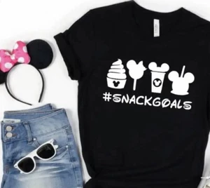 🏰 New! Disney Inspired Tee Snack Goals Disneyland Shirt Magic Kingdom Size L - Bild 1 von 1