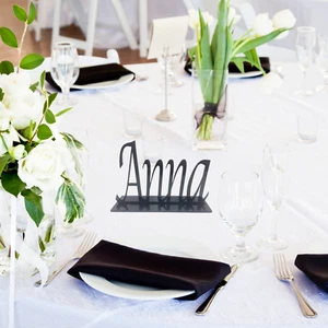 Personalised Name & Number Stands / Place Settings - coloured acrylic - Picture 1 of 13