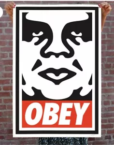 SHEPARD FAIREY Signed Obey Icon Andre Giant XL Poster 24 x 36 Official Wall Art - Picture 1 of 4