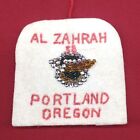 Vtg AL ZAHRAH Portland OR 1958 fez pin Brooch rhinestones beads tassel Masonic