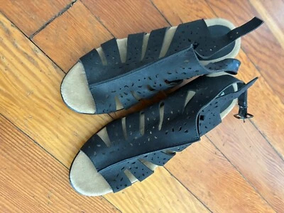 Sandalia de vestir Easy Spirit negra con tiras talla 7 nueva sin caja Foto 1 de 2