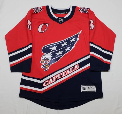 NWOT Youth "Screaming Eagle" Washington Capitals Ovechkin Reebok NHL Jersey L/XL Cover