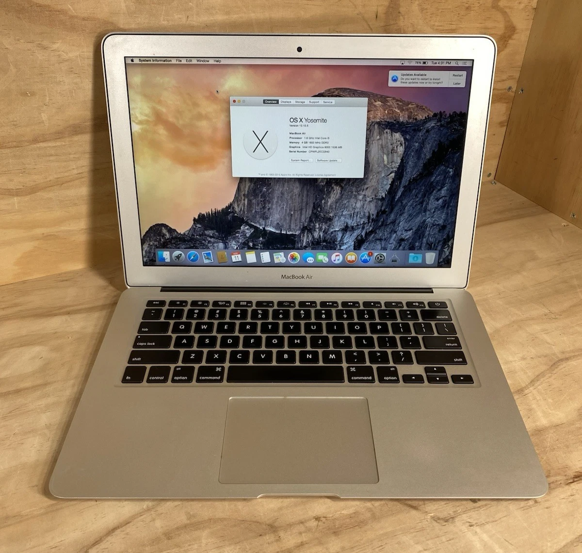 Apple MacBook Air Mac OS X 10.10, Yosemite 4GB Laptops for sale | eBay