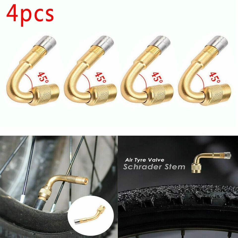 Practical Tire Valve Angle Bend Brass Tool ​4PCS 45 Degree Accessories - Image 1 of 4