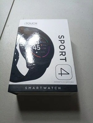 iTouch Sport 4 Smartwatch Fitness Heart Rate,Custom Face, 100+ Sports, Bluetooth - Image 1 of 4