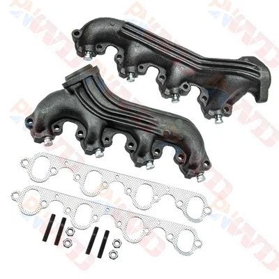 2PCs Exhaust Manifolds For 1980-87 Ford E250 E350 Econoline/83-87 F250 F350 7.5L - Image 1 of 4