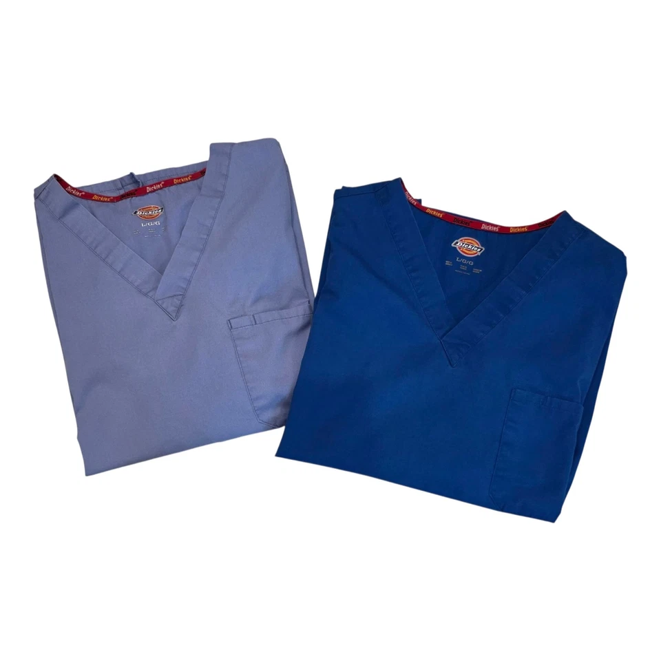 Лот из 2 Dickies медицинский скраб униформа топы мужской большой синий - Изображение 1 из 4