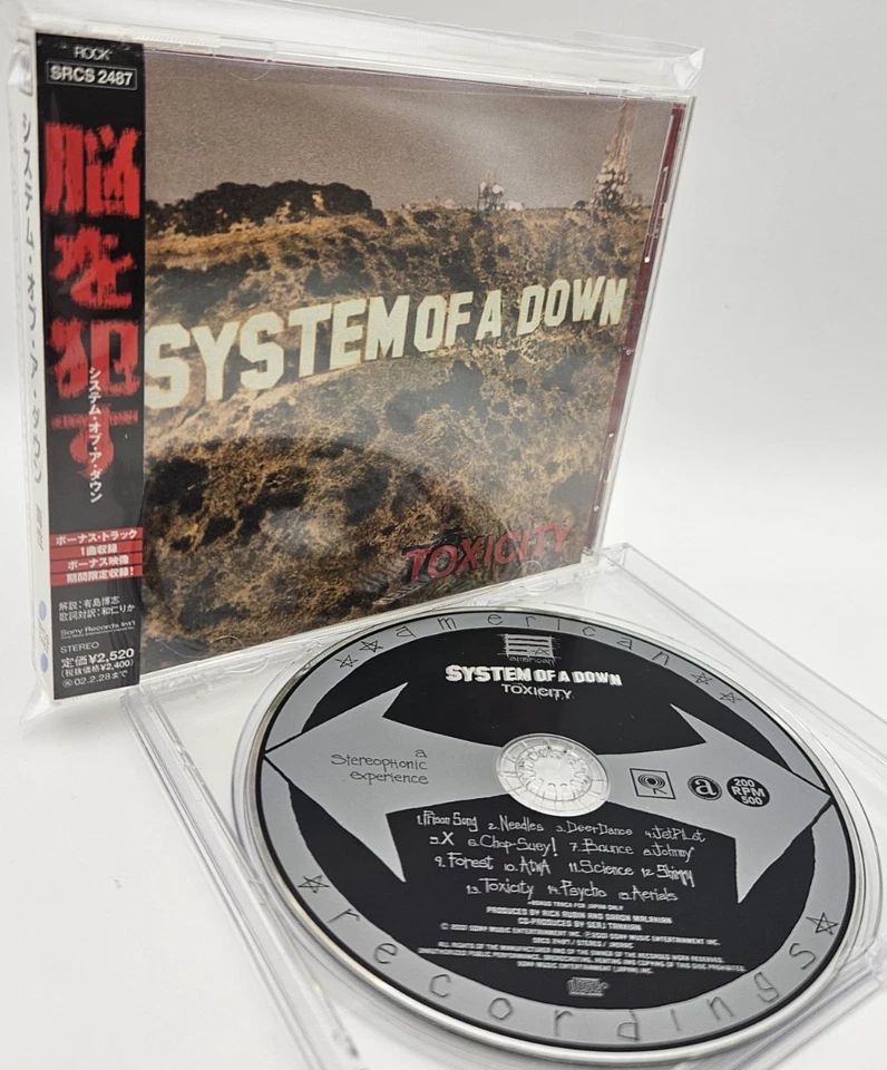 SYSTEM OF A DOWN Toxicity Japan 1st CD SRCS 2487 w/OBI Bonustrack CD-Extra 2001 - Image 1 of 4