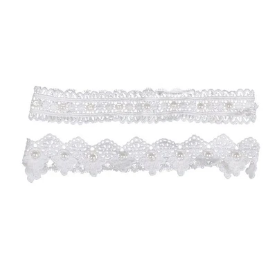  1 Pair Western Wedding Bride Lace Pearl Bridal Foot Decor Floral Ornaments - Bild 1 von 4