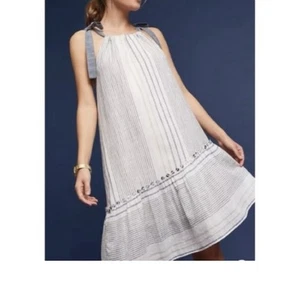 Maeve Anthropologie Women's Miller Yarn Dye Striped Beach Dress Colorful Large - Picture 1 of 20