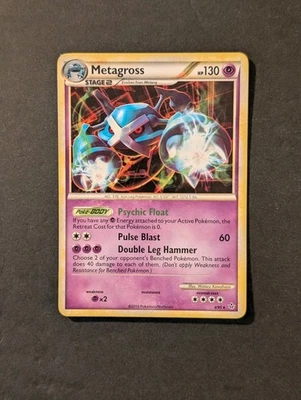 Pokemon TCG Metagross Holo Rare Card 4/95 HGSS Unleashed LP - Image 1 of 2