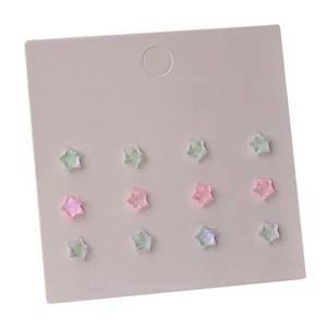 Colorful 6 Pairs Pentagram Earrings for Women Elegant Everyday Accessory - Picture 1 of 7