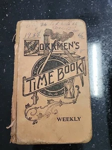 Vintage WORKMENS STANDARD TIME BOOK Weekly Log Vernon - Picture 1 of 5