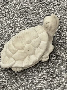 Vtg Brookfield Concrete Garden Turtle Yard Art Indoor Outdoor Patio Turtle 5” - Picture 1 of 5
