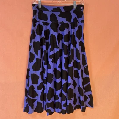 Falda midi estampado animal Liz Claiborne. Estampado vaca vintage años 80-90 Foto 1 de 4