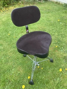 Gibraltar Adjustable Drum Throne Seat With Backrest Drum Seat - Picture 1 of 24