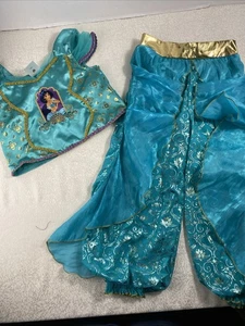 Disney Store Princess Jasmine Girls Size 5/6 Halloween Costume Two Piece - Picture 1 of 15