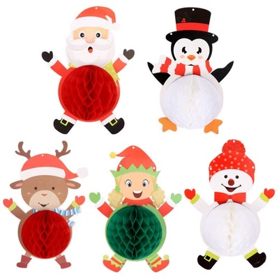  Ornements suspendus au plafond, 3 pièces, pendentifs du père noël, fournitures - Image 1 of 4