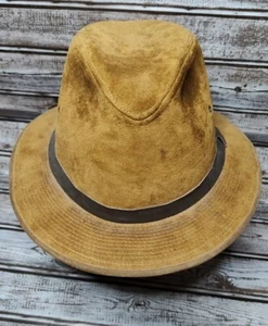 Vintage Country Gentleman Lederhut wasserfleckenabweisend mittelbraun USA (I) - Bild 1 von 19