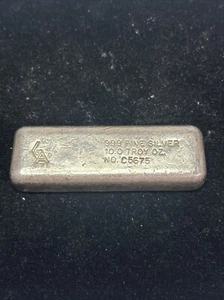 SASA Golden Analytical 10oz Silver Bar Vintage 1980s - Picture 1 of 2