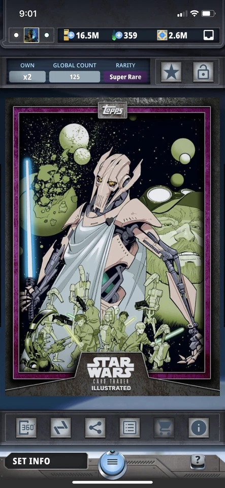 Topps Star Wars Digital Card Trader Purple CTI 2019 General Grievous Insert - Image 1 of 1
