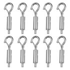 10Pcs Stainless Steel S Hooks Cable Guide Buckles Spring Buckle Set