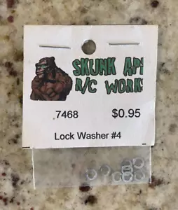 7468 SKUNK APE R/C WORKS LOCK WASHER #4 QTY 8 SEALED NEW IN PACKAGE - Picture 1 of 3