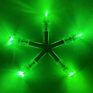5Pcs Manual Archery Lighted Nock .299 LED Arrow Tail Crossbow Bolts Hunting Nock - Picture 1 of 37