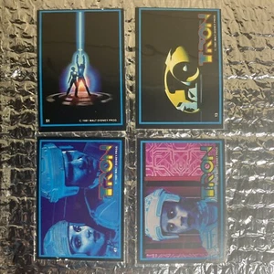 1981 Disney Tron Film 4 Karten Lot schöne colorierte Tech Karten - Bild 1 von 1