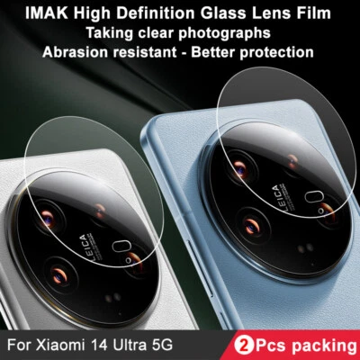 IMAK Para Xiaomi 14 Ultra, Lente Cámara Acrílico HD Cristal Protector Cubierta Completa Foto 1 de 4