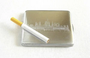 VINTAGE HUNGARY DECORATED CIGARETTE POCKET CASE - Picture 1 of 8