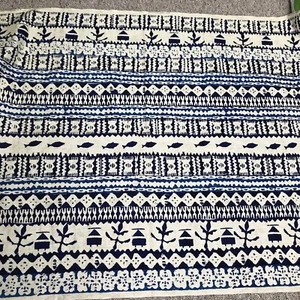 Vtg Hawaiian Barkcloth VHY Hawaiian Textiles #9630 Fabric 43” x 3 Yd Cotton Blue - Picture 1 of 9