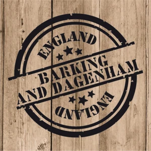 Barking and Dagenham Aufkleber Vinyl 10 cm / 4" Decal Stempel England Wand Tablet - Bild 1 von 4