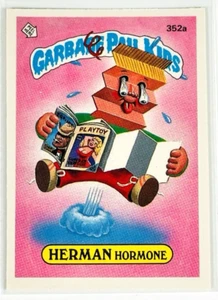 Vintage 1987 Herman Hormone Garbage Pail Kids Topps Sticker GPK Card 352a - NM - Picture 1 of 2