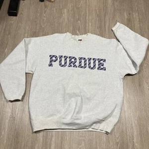 Purdue Sweater 2XL 90s Y2k University Boilermakers Game-day Pullover Crewneck - Picture 1 of 9