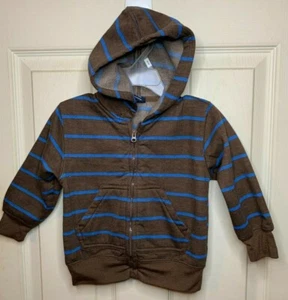 Felpa con cappuccio e zip intera marrone Faded Glory taglia 24M - CP - Foto 1 di 3