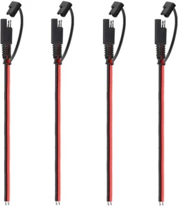 4 PCS 12V SAE to SAE Quick Disconnect Extension Cable with DC Connection Cord - Picture 1 of 4