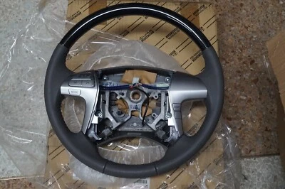 BLACK WOOD STEERING WHEEL GENUINE  FOR TOYOTA HILUX VIGO FORTUNER  2005-15  - Image 1 of 4