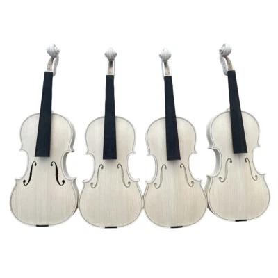 New 4/4 Professional Violin Handmade Unfinished Violin Spruce& Flamed Maple DIY - Image 1 of 4
