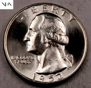 1952-D Washington Quarter - Gem BU -- 90% Silver - Imagen 1 de 2