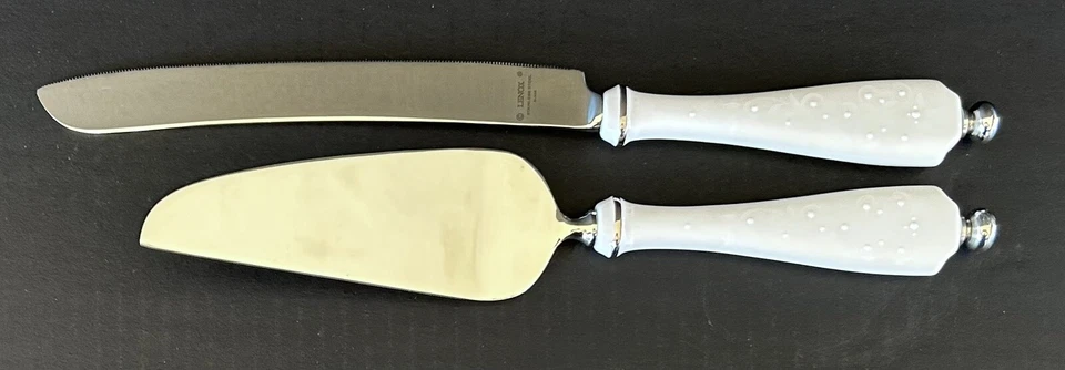 Juego de servidor de pastel Lenox Opal Innocence porcelana de hueso fino Foto 1 de 4