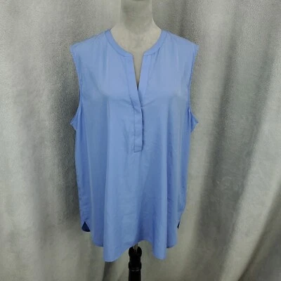 Blusa Chicos Mujer 2XL Azul Periwinkle Sin Mangas Sin Mangas Cuello en V 4 Ligera Foto 1 de 4
