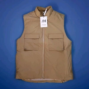 Selected Homme Mens Tan Puffer Vest Size 42 Regular NEW WITH TAGS  - Picture 1 of 3