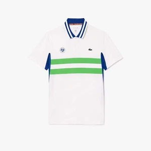 Men's Lacoste Sport Roland-Garros Polo Shirt in White - Picture 1 of 4