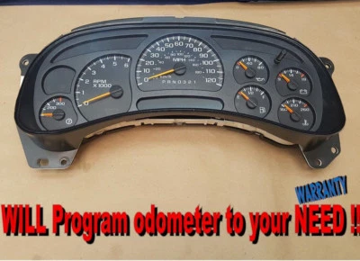 SILVERADO 2500 3500 SIERRA INSTRUMENT GAUGE CLUSTER SPEEDOMETER w/ TRANSMISSION  - Image 1 of 3