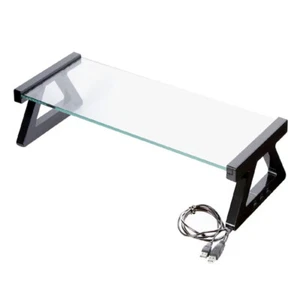 Kensington Glass Monitor Stand Screen Riser Organiser w/2.0 USB Hub K55320AU - Picture 1 of 2