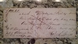 Early Handwritten Check, 1835, Bank of England, before we had printed ones! - Picture 1 of 4